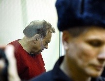 Oleg Sokolov asistió a la audiencia ante un tribunal en San Petersburgo, Rusia. AFP/O. Maltseva