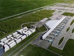 Proyecto del Aeropuerto Internacional General Felipe Ángeles en Santa Lucía. ESPECIAL / Secretaría de Gobernación