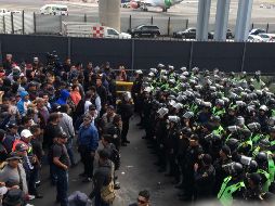 El subsecretario de Seguridad, Ricardo Mejía Berdeja, pidió a los policías federales no dañar a terceros con sus acciones de manifestación. SUN/A. Martínez