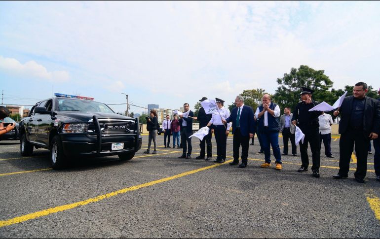 En la entrega del nuevo equipo estuvo presente el gobernador Enrique Alfaro. ESPECIAL / Gobierno de Jalisco