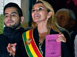 Áñez, quien era vicepresidenta segunda del Senado, asumió el liderazgo de la Cámara Alta ante la ausencia del presidente y de la primera vicepresidenta de ese órgano legislativo. AFP / A. Raldes