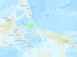 El epicentro está en el mar, a unos 140 kilómetros al noroeste de Ternate. ESPECIAL/earthquake.usgs.gov