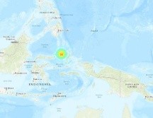 El epicentro está en el mar, a unos 140 kilómetros al noroeste de Ternate. ESPECIAL/earthquake.usgs.gov