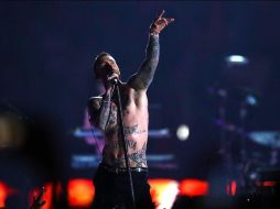 Maroon 5, liderada por Adam Levine, se presentó en el medio tiempo del Super Bowl LIII. AFP / ARCHIVO