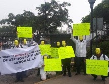 Los empleados exigieron el cumplimiento y respeto a la integridad del salario. ESPECIAL