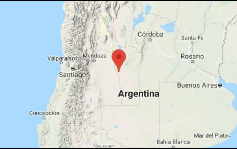 El epicentro se registra en la provincia argentina de Mendoza. TWITTER / @SismoMundial
