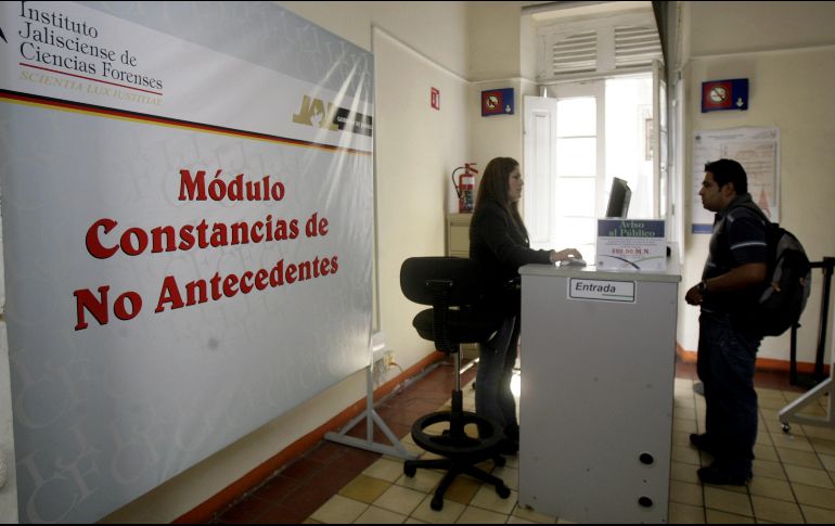 El año pasado el IJCF recaudó más de 45 millones de pesos con la carta de no antecedentes. EL INFORMADOR/Archivo