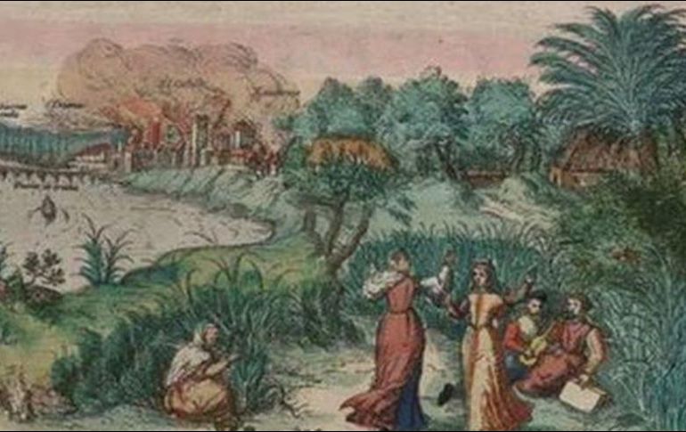 Fragmento de 'Hispalis' en Civitates Orbis Terrarum (Georg Braun, 1572). Biblioteca Digital Hispánica - BNE, CC BY-NC-SA BIBLIOTECA DIGITAL HISPÁNICA