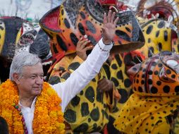 El Mandatario fue recibido con danzas originarias de 