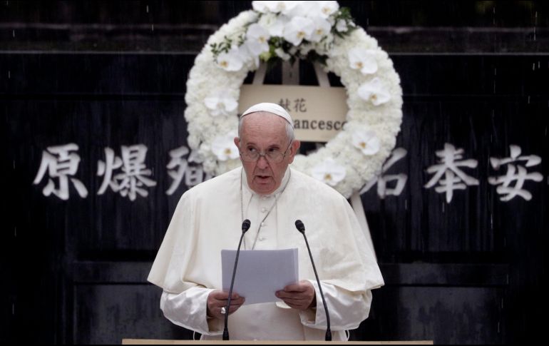 El Papa Francisco lleva su mensaje de paz a la ciudad japonesa de Nagasaki. AP/G. Borgia