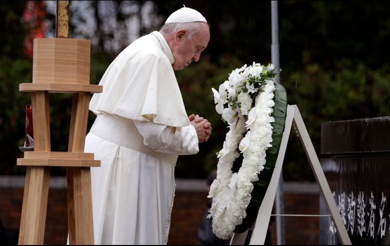El Papa Francisco lleva su mensaje de paz a la ciudad japonesa de Nagasaki. AP/G. Borgia