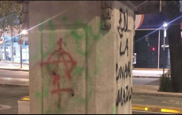 Durante la marcha feminista 