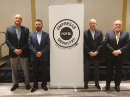Más de cien empresas de México y de Jalisco se unieron a la iniciativa Empresas por el Bienestar. En la imagen: Fernando Topete (i), Álvaro Leaño, Alfonso Urrea y Horacio Fernández (d). EL INFORMADOR / J. Velazco