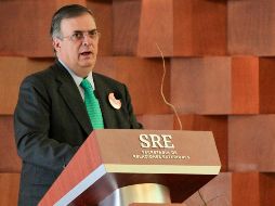 Marcelo Ebrard dialogó hoy miércoles con autoridades de Estados Unidos, aunque no exhibió específicamente con quién se comunicó. NTX / J. Lira