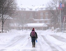 Una calle nevada en Mankato, Minnesota. Se esperan unos 15 centímetros de nieve en el centro y el sur de este estado. AP/The Free Press/P. Christman