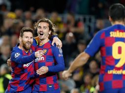 Messi no pudo celebrar de mejor manera su partido 700 con el Barcelona. AP / J. Monfort