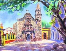 Uno de los espacios religiosos más peculiares de Jalisco -si no es que de México-, es el llamado “templo de arena”, aunque su nombre oficial es el Templo de Nuestra Señora de Lourdes. ESPECIAL / J. Monroy