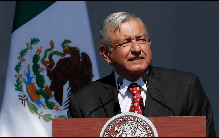Andrés Manuel López Obrador celebra su primer año de gobierno en el Zócalo de la Ciudad de México. AP / M. Ugarte
