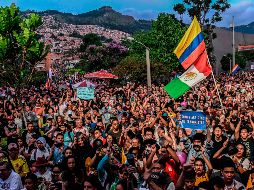 Desde el 21 de noviembre ríos de personas se movilizan a diario en diferentes ciudades de Colombia. AFP/J. Sarmiento