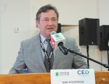 Dan Pourreau, asesor técnico de la ACELA expuso sobre los combustibles que contaminan menos el aire. TWITTER / @OnexpoNacional