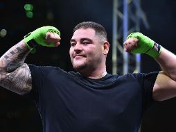 Andy Ruiz Jr. ofreció un entrenamiento para los medios. AFP/F. Nureldine