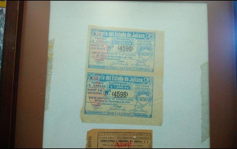 Boletos de lotería del Estado de Jalisco del año 1914. EL INFORMADOR