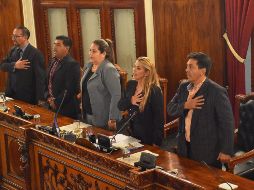 Aseguran que Jeanine Áñez (c) no presentará su candidatura ni hará campaña por algún político en específico. NTX/ARCHIVO