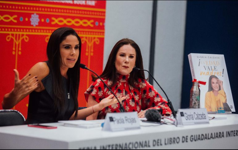 Durante la amena charla, Calzada estuvo acompañada por su colega Paola Rojas. EL INFORMADOR / G. Gallo