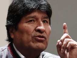 Ayer, Morales reiteró que “la derecha golpista” le robó su triunfo en la primera vuelta de las últimas elecciones presidenciales. EFE/J. Méndez