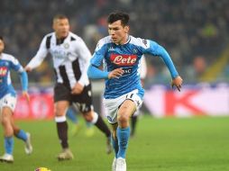 Hirving Lozano jugó durante 62 minutos pero no pudo anotar. TWITTER / @sscnapoliES