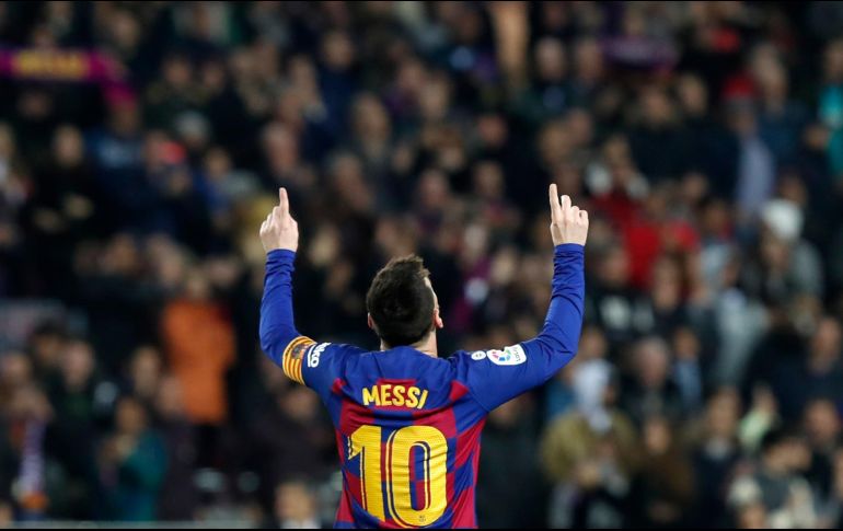 Messi se convirtió en la figura del encuentro al anotar en tres ocasiones. AP / J. Monfort