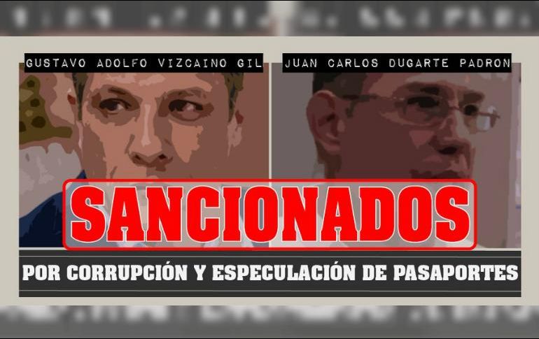 El gobierno estadounidense asegura que Vizcaíno y Dugarte han estado involucrados en casos de corrupción, cobrando miles de dólares. TWITTER / @WHAAsstSecty