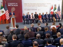Firma del tratado modificatorio del T-MEC entre México, EU y Canadá