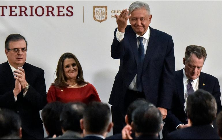 López Obrador afirma que agradece la distinción de que sea en nuestro país donde se firme el documento. AFP/R. Arangua