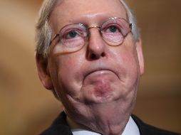 Mitch McConnell, líder de la mayoría republicana en el Senado, estimó que votarán el texo el próximo año. AFP/S. Loeb