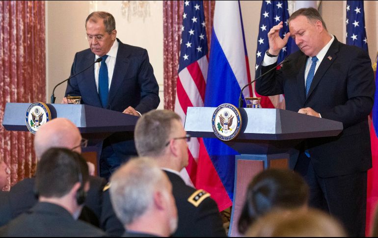 Pompeo aprovechó una rueda de prensa conjunta con Lavrov para recordar que Washington y Moscú tienen muchos motivos de desacuerdo. AP/A. Brandon