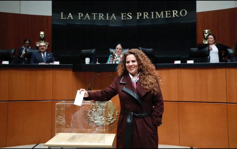 La senadora Rocío Adriana Abreu Artiñano, de Morena, señaló que procederán penalmente en el tema y que podría iniciar un juicio político contra el magistrado Héctor Jiménez. TWITTER/RocioAbreuA