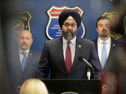 Gurbir Grewal, fiscal general de Nueva Jersey, ofrece una conferencia de prensa este jueves. AP/S. Wening