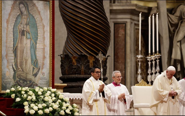 La homilía de este jueves fue pronunciada en español por el Papa, quien mantiene la tradición de celebrar a la Virgen de Guadalupe en el Vaticano. AP/G. Borgia