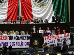 La propuesta para reducir el financiamiento de los partidos políticos dividió a los legisladores. NTX/G. Granados