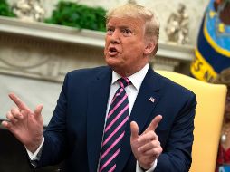 Trump aseguró que los demócratas están haciendo el ridículo con los procedimientos para abrir un juicio político contra él. AP/E. Vucci