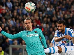 El Barça se atragantó ante un equipo que suele complicarles las cosas. EFE / J. Etxezarreta