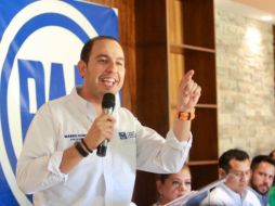 El panista realizó este sábado una gira por Tlaxcala. TWITTER/@MarkoCortes