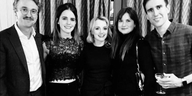 Emma Watson se re&uacute;ne con cuatro "magos" de "Harry Potter"