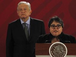 López Obrador resaltó el trabajo que realizó Raquel Buenrostro este año. NTX / ARCHIVO