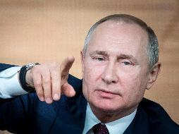 Vladimir Putin durante su rueda de prensa anual en Moscú. AP/P.Golovkin