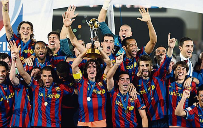Con la victoria del Mundial de Clubes 2009, el equipo culé logró algo que nunca antes visto en la historia del futbol. AP