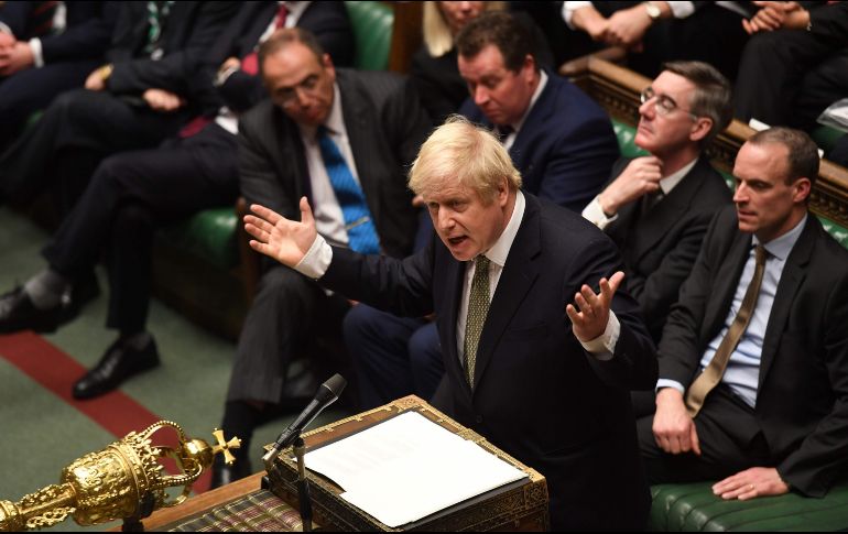 Boris Johnson, primer ministro británico. EL Reino Unido estará fuera de la Unión Europea antes de que termine 2002. AFP/J. Taylor