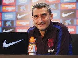 Ernesto Valverde. El español quiere cerrar el año en el primer lugar. TWITTER/@fcbarcelona