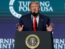 Donald Trump, aseguró que solo en el último mes, su Gobierno ha logrado más que cualquier presidente en ocho años en el cargo. AP/L. Álvarez